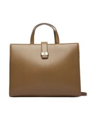 Tommy Hilfiger Torebka Th Heritage Satchel AW0AW18287 Brązowy. Brązowe torebki klasyczne damskie Tommy Hilfiger, bez wzorów, ze skóry, bez dodatków. Za 749.99 zł.