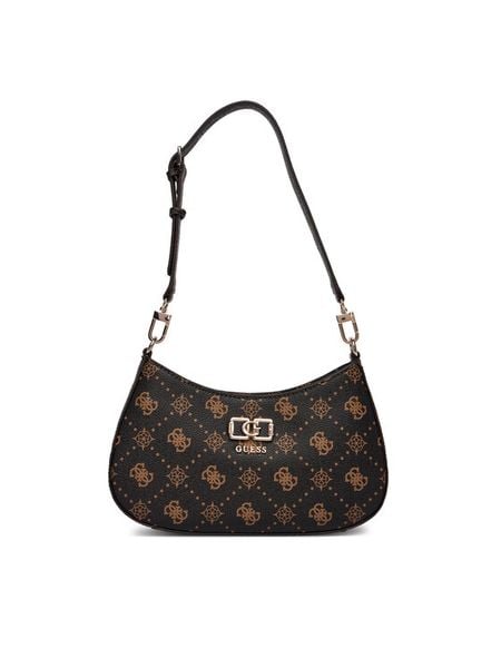 Guess Torebka Emelie Logo HWGP99 28180 Brązowy. Brązowe torebki klasyczne damskie Guess, z aplikacjami, ze skóry, bez dodatków. Za 609.99 zł.