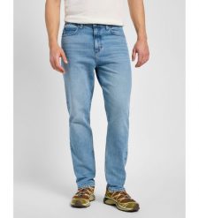 MĘSKIE SPODNIE JEANSOWE LEE AUSTIN SKYLINE 112355806 L733008611. Spodnie materiałowe męskie Lee, bez wzorów, z jeansu. Za 209.99 zł.