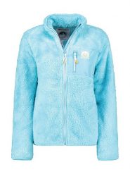 Geographical Norway Kurtka polarowa "Upecious" w kolorze turkusowym rozmiar: L. Niebieskie kurtki damskie Geographical Norway, l, bez wzorów, z polaru, bez kaptura. Za 135.17 zł.