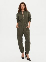 One Teaspoon Kombinezon 26637 Khaki Relaxed Fit. Brązowe kombinezony damskie One Teaspoon, xxs, bez wzorów, z bawełny, bez kołnierzyka, bez ramiączek. Za 659.99 zł.