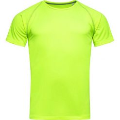 Koszulka T-shirt, Żółta, Sportowa, ACTIVE-DRY Poliester, Raglanowe Rękawy, Jaskrawa. Żółte t-shirty męskie Stedman, l, bez wzorów, z materiału, bez kołnierzyka. Za 55.00 zł.