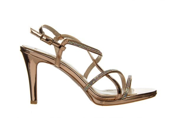 Sandały Bayla-187 587-9083 Rose 187127, Różowe złoto, Skóra ekologiczna - 38. Żółte sandały damskie Bayla, bez wzorów, z lakierowanej skóry, bez obcasa, na platformie. W wyprzedaży za 179.10 zł.