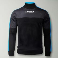 Kurtka Damasco do biegania i treningu czarno-błękitna fluorescencyjna. Czarne kurtki treningowe męskie Legea, m, bez wzorów, z bawełny, do biegania. W wyprzedaży za 84.00 zł.