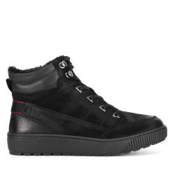 Botki Go Soft. Czarne botki damskie GO SOFT, bez obcasa, na płaskiej podeszwie, bez zapięcia. Za 259.99 zł.