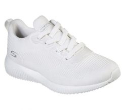 Buty do chodzenia damskie Skechers Sneaker. Białe buty sportowe na co dzień damskie Skechers, bez wzorów, z gumy, trekkingowe. Za 169.00 zł.