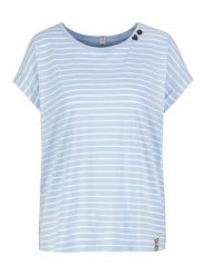 Sublevel Koszulka w kolorze błękitno-białym rozmiar: XL. Białe bluzki damskie Sublevel, xl, bez wzorów, z bawełny, bez kołnierzyka. Za 62.03 zł.