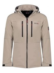 Geographical Norway Kurtka softshellowa "Timmex" w kolorze beżowym rozmiar: XL. Brązowe kurtki outdoor męskie Geographical Norway, xl, bez wzorów, bez kaptura. Za 173.99 zł.