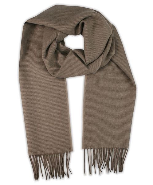 Szalik Beżowy Gładki, Kawa z Mlekiem Ciepły, z Frędzlami -V.FRAAS- Jesienno-Zimowy, Męski. Brązowe szaliki męskie V. Fraas, na zimę, bez wzorów, z materiału. Za 45.00 zł.