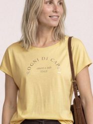 Street One Koszulka Kobiety Bawełna żółty, 44. Żółte t-shirty damskie Street One, bez wzorów, z bawełny, bez kołnierzyka. Za 69.95 zł.