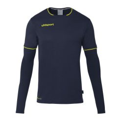 Koszulka bramkarska Uhlsport Save. Niebieskie t-shirty damskie UHLSPORT, bez wzorów, bez kołnierzyka. Za 207.50 zł.