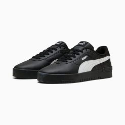 Puma Buty Jola 39841308. Czarne buty sportowe na co dzień damskie Puma, bez wzorów, z gumy, tenisowe. Za 195.57 zł.