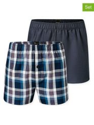 Schiesser Bokserki (2 pary) w kolorze granatowym rozmiar: 164. Niebieskie bokserki męskie Schiesser, bez wzorów, z bawełny. Za 56.99 zł.