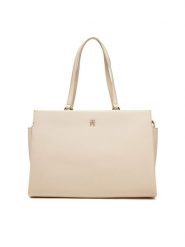 Tommy Hilfiger Torebka Th Legacy Tote AW0AW17197 Écru. Torebki klasyczne damskie Tommy Hilfiger, bez wzorów, ze skóry, bez dodatków. Za 399.99 zł.