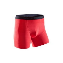 Bokserki oddychające do biegania męskie. Czerwone bokserki męskie KALENJI, bez wzorów, z elastanu. Za 14.99 zł.