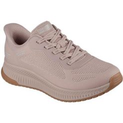 Buty sportowe damskie Skechers Bobs Squad 4 Stapl. Brązowe buty sportowe na co dzień damskie Skechers, bez wzorów, z materiału. Za 343.35 zł.