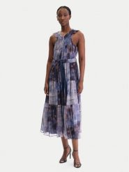 DKNY Sukienka koktajlowa P5KBGD66 Granatowy Regular Fit. Niebieskie sukienki damskie DKNY, l, bez wzorów, z syntetyku, wizytowe, bez kołnierzyka, bez ramiączek. Za 739.99 zł.