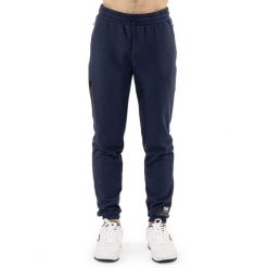 Spodnie dresowe z bawełna z zamek błyskawiczny na co dzień. Niebieskie spodnie dresowe męskie LEONE 1947 APPAREL, bez wzorów, z bawełny. Za 178.93 zł.