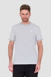 GUESS Biały męski t-shirt Marshall, Rozmiar L. Białe t-shirty męskie Guess, l, z aplikacjami, bez kołnierzyka. W wyprzedaży za 96.99 zł.