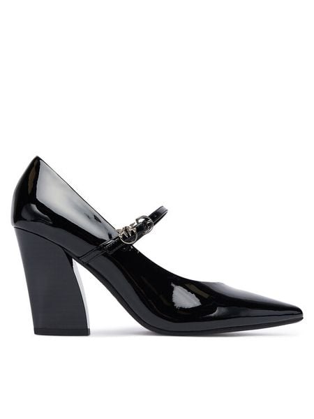 PINKO Czółenka Viola 01 SD0415E002 Czarny. Czarne czółenka damskie Pinko, bez wzorów, ze skóry, bez obcasa. Za 839.99 zł.