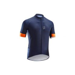 Koszulka krótki rękaw na rower szosowy ROADCYCLING RC500 męska. Niebieskie t-shirty sportowe męskie TRIBAN, m, z materiału, bez ramiączek, rowerowe. W wyprzedaży za 79.99 zł.