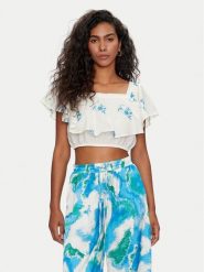 Vero Moda Bluzka Ibiza 10324193 Écru Regular Fit. Bluzki damskie Vero Moda, s, bez wzorów, z bawełny, bez ramiączek. Za 119.99 zł.