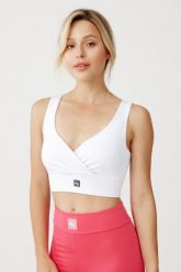 Stanik sportowy szybkoschnący fitness Rough Radical Sports Bra Flash. Białe biustonosze sportowe damskie ROUGH RADICAL, bez wzorów, z dzianiny. Za 119.00 zł.