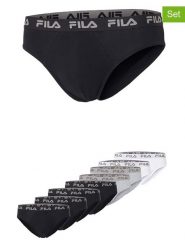 Fila Slipy (8 par) w kolorze białym, czarnym i szarym rozmiar: XL. Białe slipki męskie Fila, bez wzorów. Za 173.99 zł.