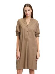 Vera Mont Sukienka w kolorze jasnobrązowym rozmiar: 42. Brązowe sukienki damskie Vera Mont, bez wzorów, bez kołnierzyka, bez ramiączek, mini. Za 195.99 zł.