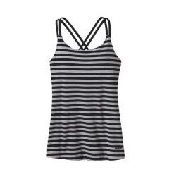 Koszulka damska Cross Back Tank VDFG Patagonia. Białe t-shirty damskie Patagonia, bez wzorów, bez kołnierzyka. W wyprzedaży za 157.00 zł.
