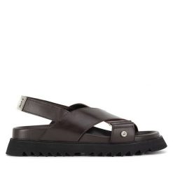 Sandały G-Star. Brązowe sandały damskie G-Star, bez wzorów, bez obcasa, na płaskiej podeszwie. Za 227.99 zł.