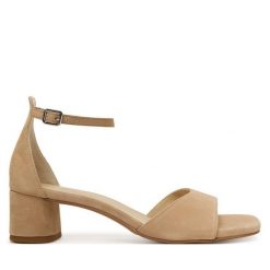 Sandały Vagabond Shoemakers. Brązowe sandały damskie Vagabond Shoemakers, bez wzorów, bez obcasa, na słupku. Za 539.99 zł.