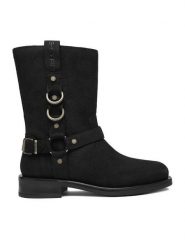 G-Star Raw Botki CEO-WI45-CHRISTIAN-01 Czarny. Czarne botki damskie G-Star Raw, z nubiku, retro, bez obcasa, na płaskiej podeszwie, bez zapięcia. Za 529.99 zł.