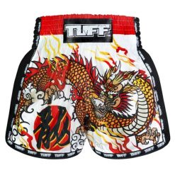 Spodenki treningowe TUFF White Chinese Dragon. Białe szorty damskie TUFF, bez wzorów, sportowe. Za 149.00 zł.