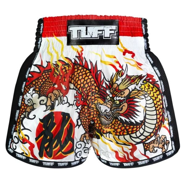 Spodenki treningowe TUFF White Chinese Dragon. Białe szorty damskie TUFF, bez wzorów, sportowe. Za 149.00 zł.