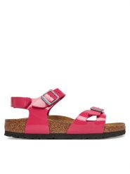 Birkenstock Sandały Rio As Kids 1029517 D Różowy. Czerwone sandały dziewczęce Birkenstock, ze skóry, bez zapięcia. Za 319.99 zł.