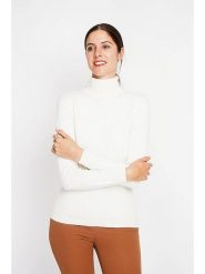 ASSUILI Golf w kolorze białym rozmiar: 34. Białe golfy damskie Assuili, bez wzorów, bez ramiączek. Za 108.99 zł.