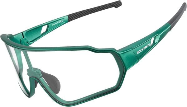 Okulary przeciwsłoneczne fotochromowe ROCKBROS z ochroną UV. Zielone okulary przeciwsłoneczne damskie ROCKBROS, prostokątne. Za 159.60 zł.