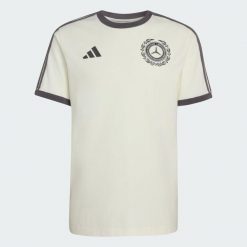 KOSZULKA MĘSKA MERCEDES-AMG PETRONAS FORMULA 1 TEAM SILVER ARROWS ICON. Białe t-shirty sportowe męskie Adidas, m, z bawełny, bez ramiączek, do piłki nożnej. Za 259.00 zł.