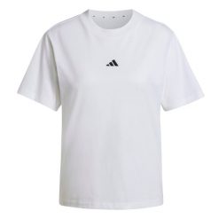 Koszulka damska adidas Essentials Small Logo. Białe bluzki damskie Adidas, bez wzorów, bez kołnierzyka. Za 191.00 zł.