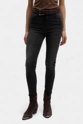 Damskie Spodnie Jeansowe Mustang Style Georgia Super Skinny Denim Black 1016903 4000 802. Czarne spodnie materiałowe damskie Mustang, bez wzorów, z denimu. Za 219.99 zł.