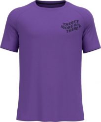 Koszulka męska Odlo ESSENTIAL PRINT T-shirt crew neck s/s. Fioletowe t-shirty męskie Odlo, l, bez wzorów, z materiału, bez kołnierzyka. Za 161.80 zł.