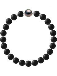 Pearline Bransoletka "Tahitien" z perłą rozmiar: 19 cm. Czarne bransoletki damskie Pearline, srebrne. Za 346.99 zł.