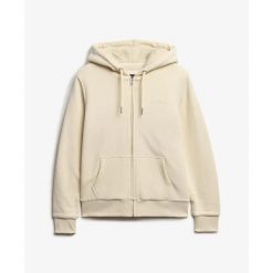 Damska bluza zapinana na zamek z kapturem z wełnianą podszewką Superdry. Brązowe bluzy z kapturem damskie Superdry., l, z dresówki. Za 323.00 zł.