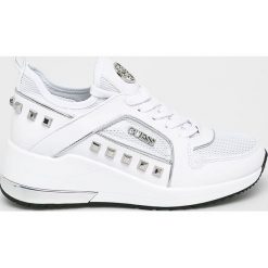 Guess Jeans - Buty FL5JULFAB12. Białe buty sportowe na co dzień damskie Guess Jeans, z aplikacjami, z gumy. Za 629.90 zł.