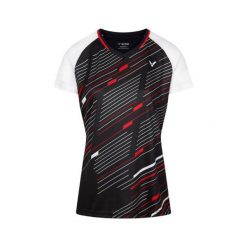 Koszulka sportowa damska VICTOR T-44101 C r. XS. Czarne bluzki sportowe damskie VICTOR, xs, bez wzorów, z poliesteru, bez ramiączek. Za 129.99 zł.