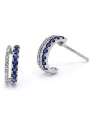 ATELIER DU DIAMANT Złote kolczyki-wkrętki z diamentami i szafirami rozmiar: onesize. Niebieskie kolczyki damskie ATELIER DU DIAMANT, z diamentem, złote. Za 1,492.99 zł.