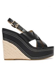 MICHAEL Michael Kors Sandały Nora 40S5NOHS3L Czarny. Czarne kozaki damskie MICHAEL Michael Kors, ze skóry, bez obcasa, na koturnie. Za 739.99 zł.