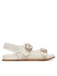 Patrizia Pepe Sandały PPJ383.06 Biały. Białe sandały damskie Patrizia Pepe, bez wzorów, ze skóry, bez obcasa, na płaskiej podeszwie. Za 579.99 zł.