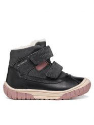 Geox Kozaki B Omar Girl Wpf B462LC 04322 C0005 S Czarny. Czarne kozaki dziewczęce Geox, bez wzorów, ze skóry, bez obcasa. Za 339.99 zł.